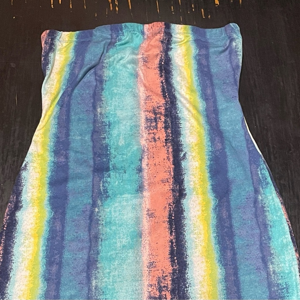 Fashion Nova Striped Maxi Dress in Blue and Pink - Picture 2 of 6